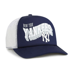 New York Yankees Meander Foam Trucker Snapback Hat Navy | 47 brand