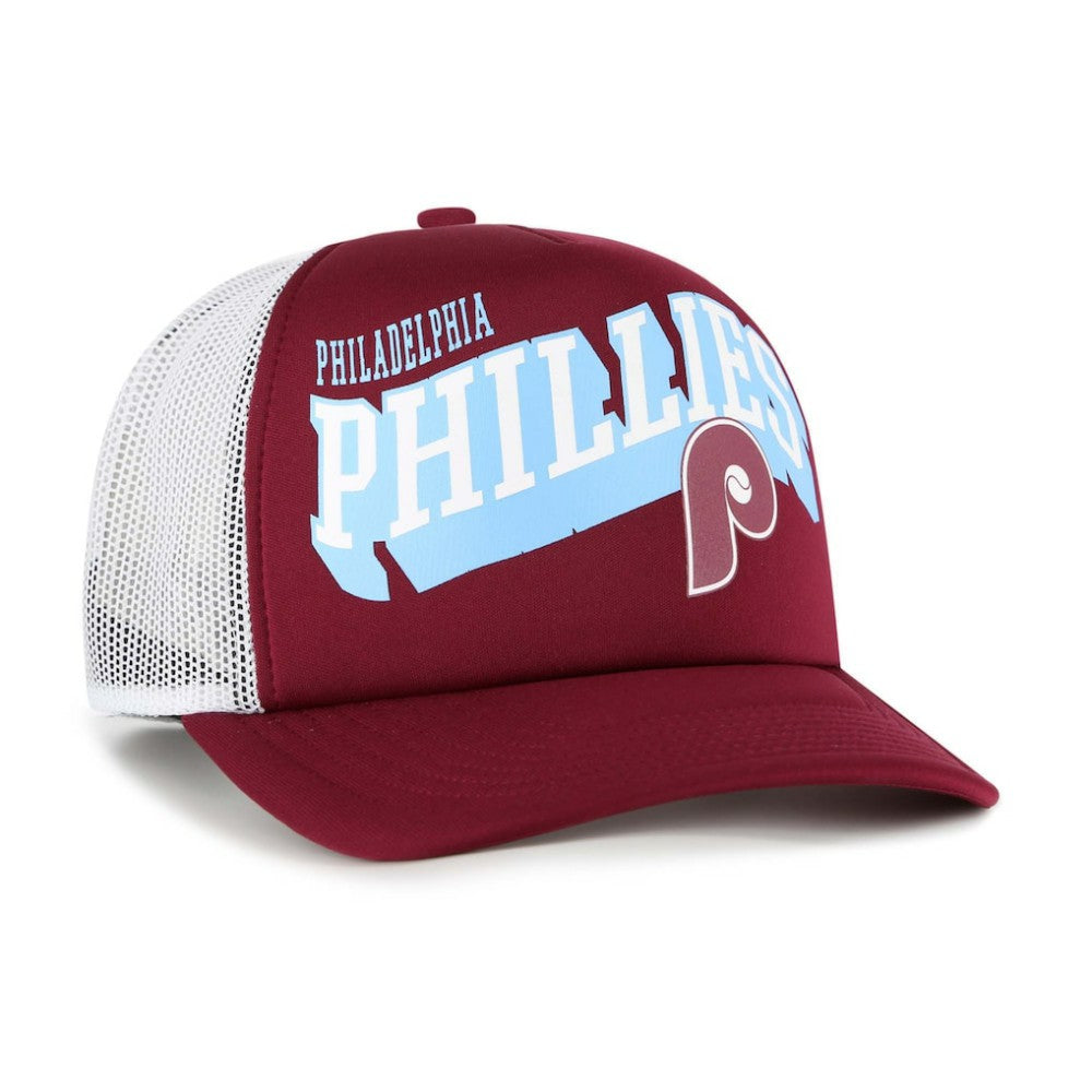 Philadelphia Phillies Meander Foam Trucker Snapback Hat Red | 47 brand
