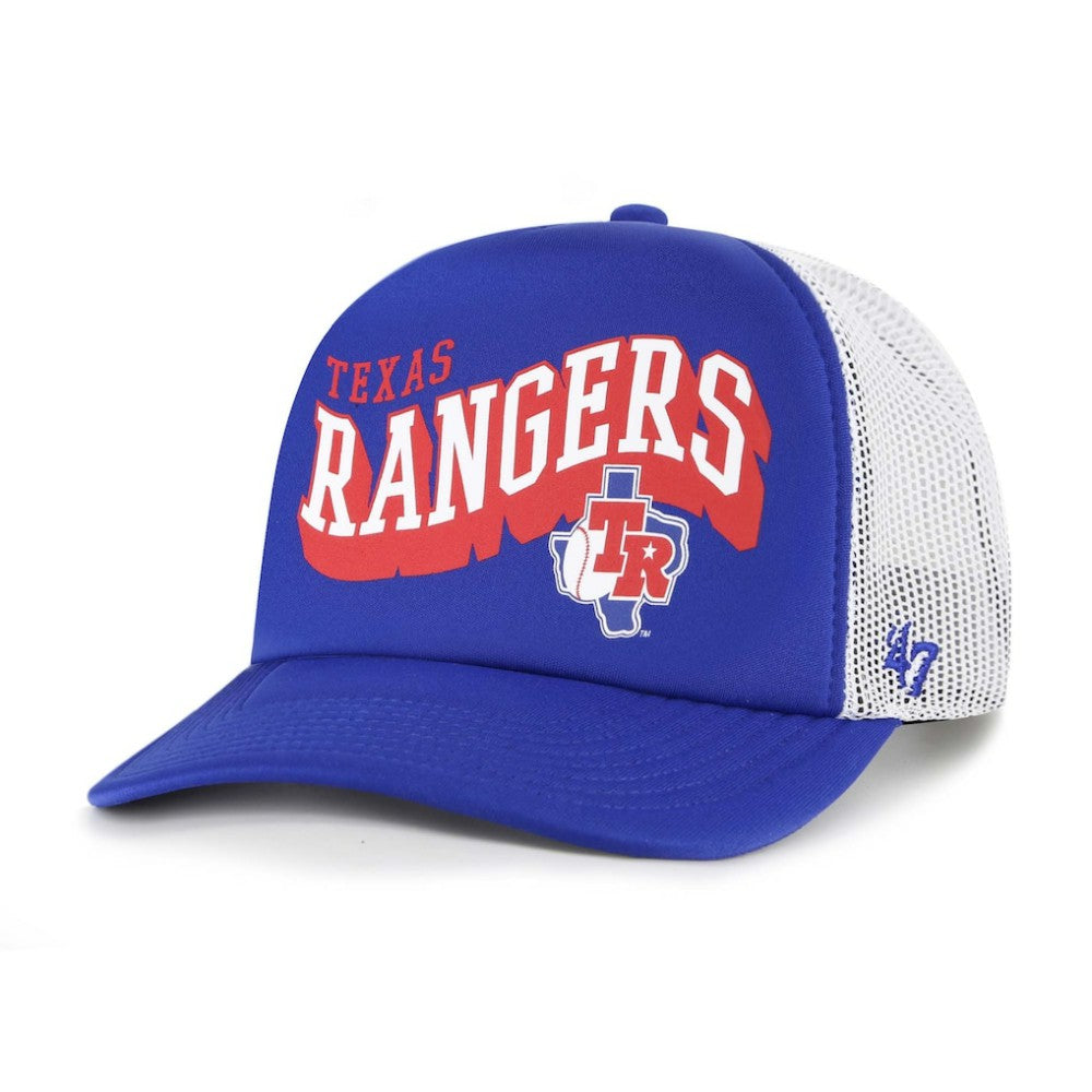 Texas Rangers Meander Foam Trucker Snapback Hat Royal | 47 brand