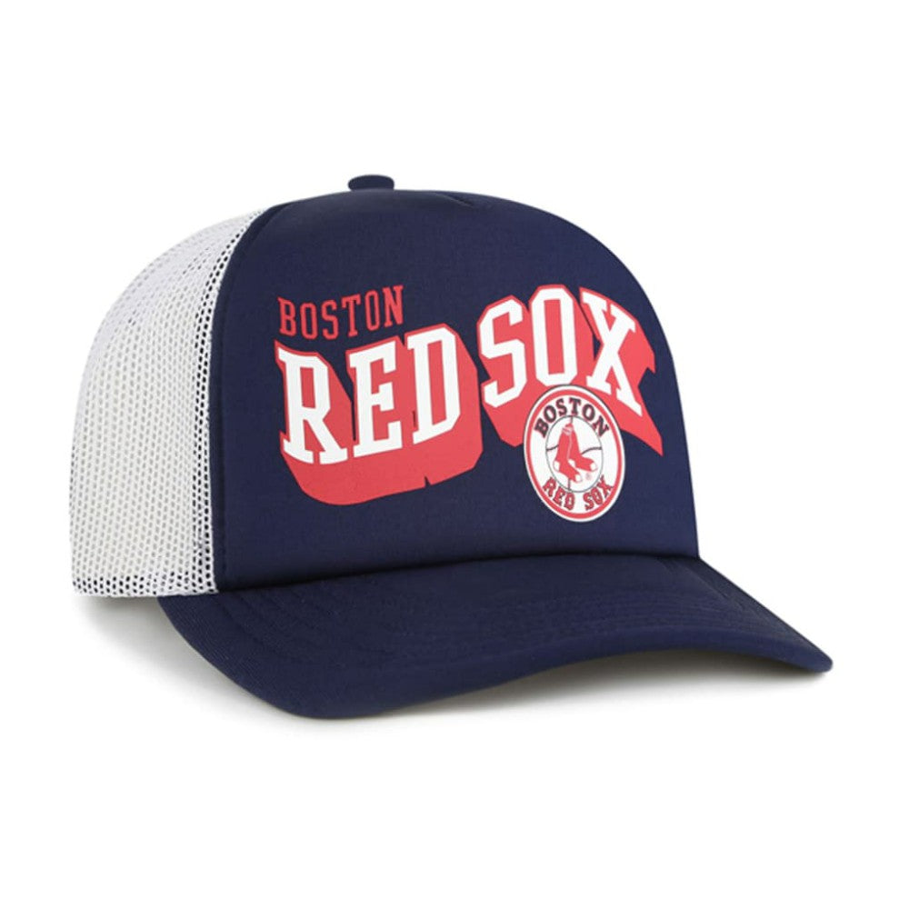 Boston Red Sox Meander Foam Trucker Snapback Hat Navy | 47 brand