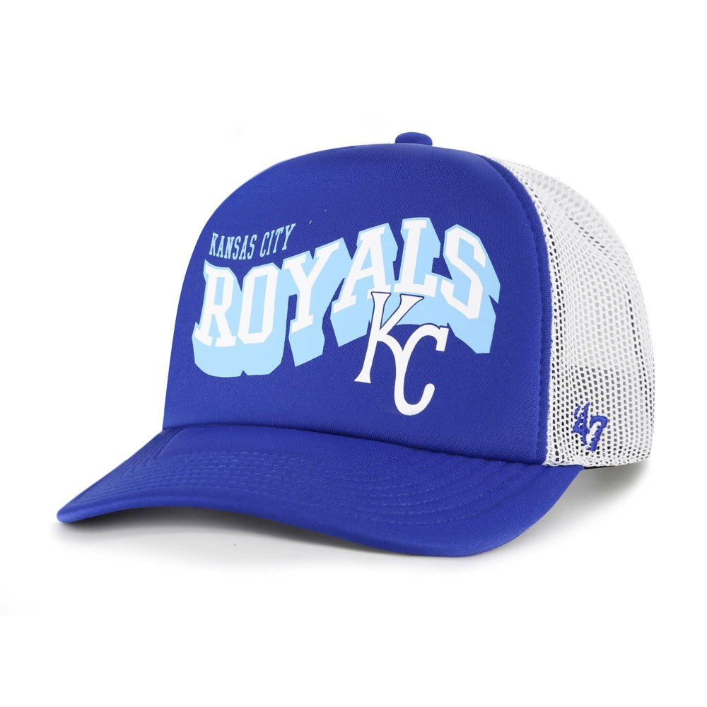 Kansas City Royals Meander Foam Trucker Snapback Hat Royal | 47 brand