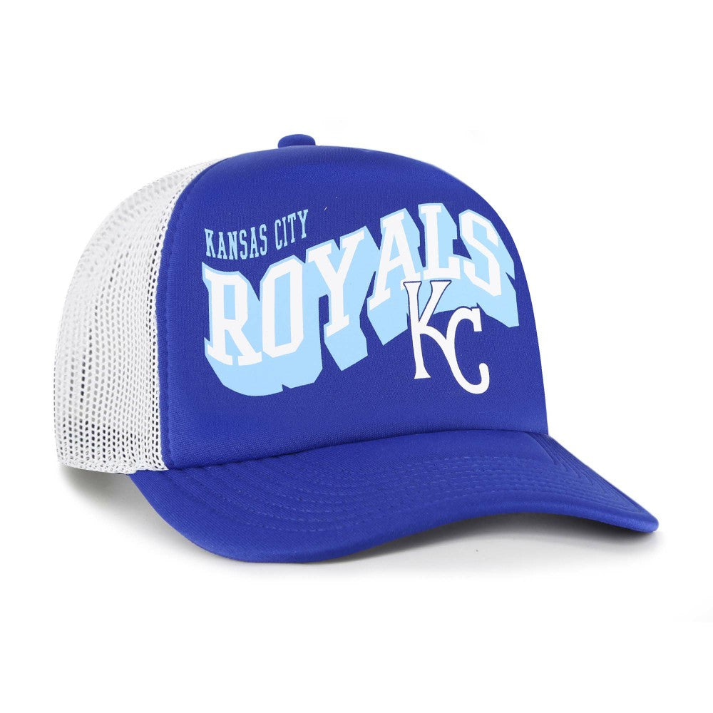 Kansas City Royals Meander Foam Trucker Snapback Hat Royal | 47 brand