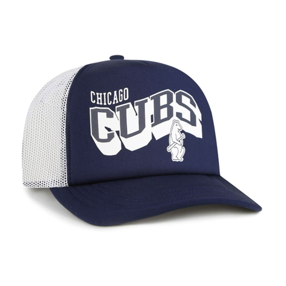 Chicago Cubs Meander Foam Trucker Snapback Hat Navy | 47 brand