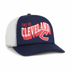 Cleveland Guardians Meander Foam Trucker Snapback Hat Navy | 47 brand