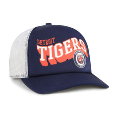 Detroit Tigers Meander Foam Trucker Snapback Hat Navy | 47 brand