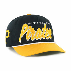 Pittsburgh Pirates Dropshadow Rope Hitch Adjustable Hat Black | 47 brand