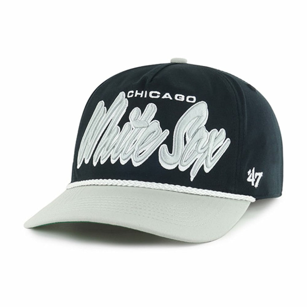 Chicago White Sox Dropshadow Rope Hitch Adjustable Hat Black | 47 brand