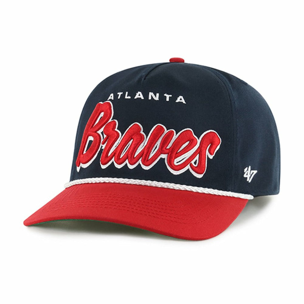 Atlanta Braves Dropshadow Rope Hitch Adjustable Hat Navy | 47 brand