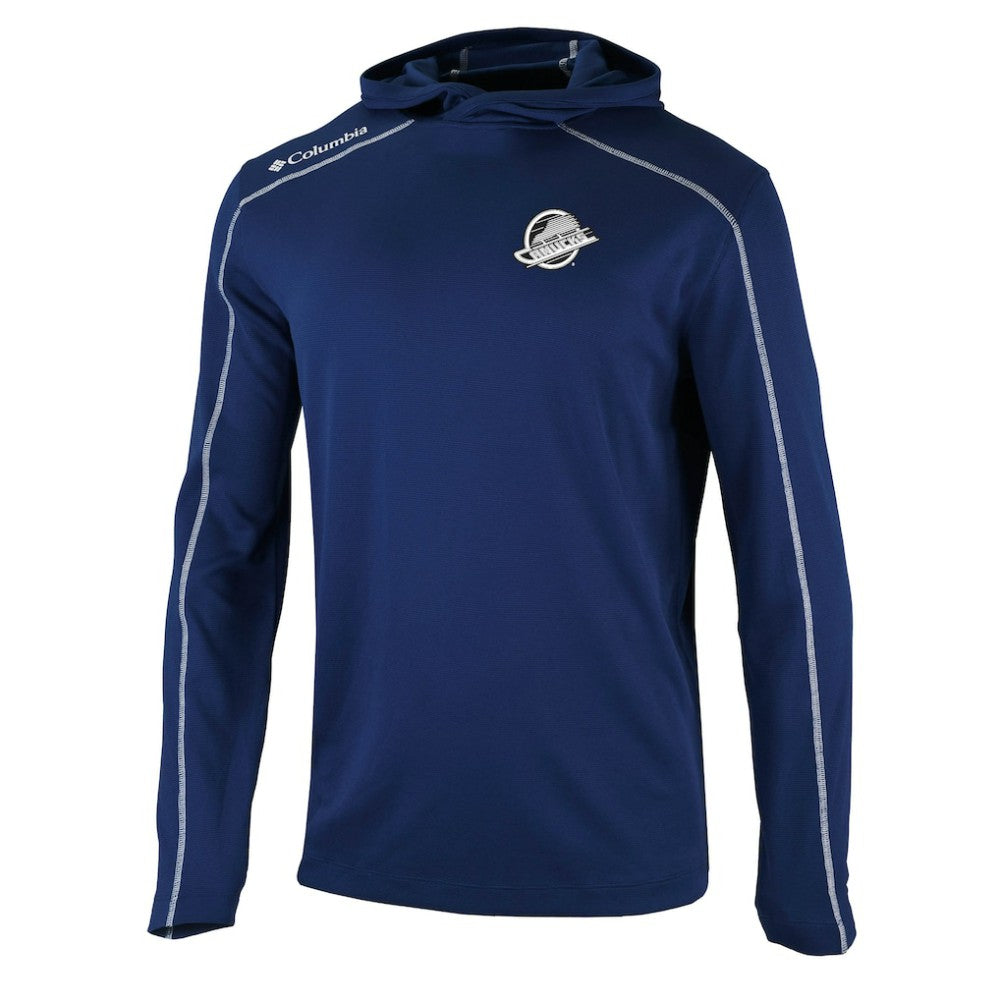 Vancouver Canucks Columbia Shotgun Omni-Wick Pullover Hoodie Navy