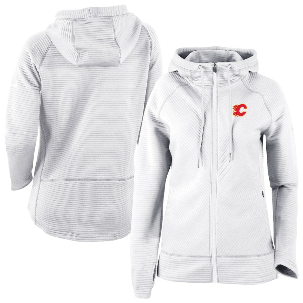 Calgary Flames Columbia Omni-Wick Pack It Up Full-Zip Jacket White