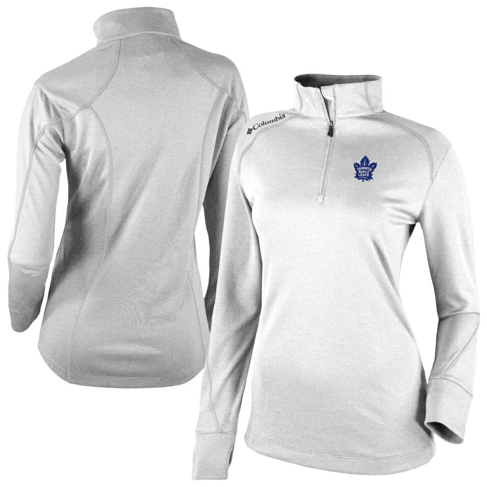 Toronto Maple Leafs Columbia Women's Omni-Wick Shotgun 2.0 Quarter-Zip Pullover Top White