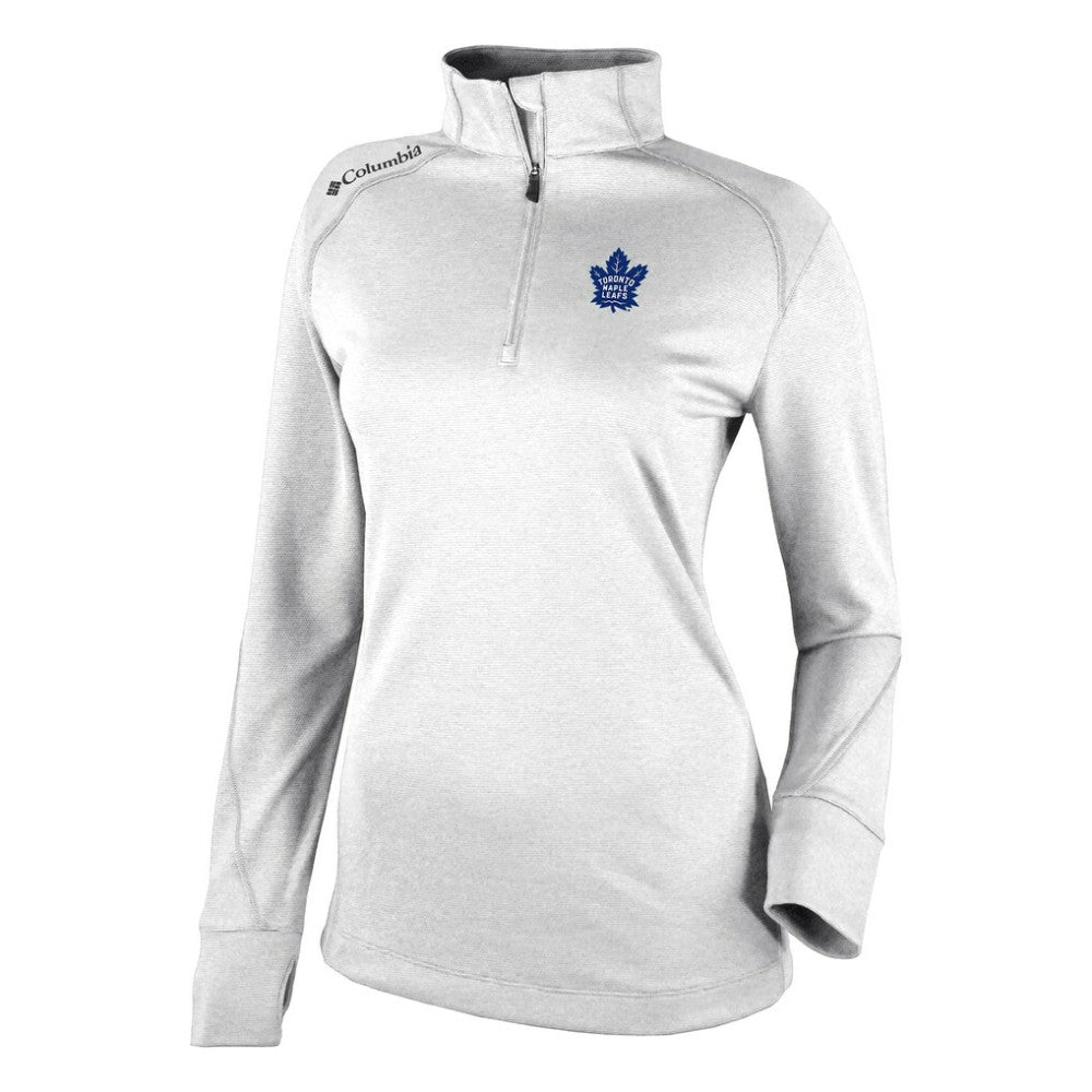 Toronto Maple Leafs Columbia Women's Omni-Wick Shotgun 2.0 Quarter-Zip Pullover Top White