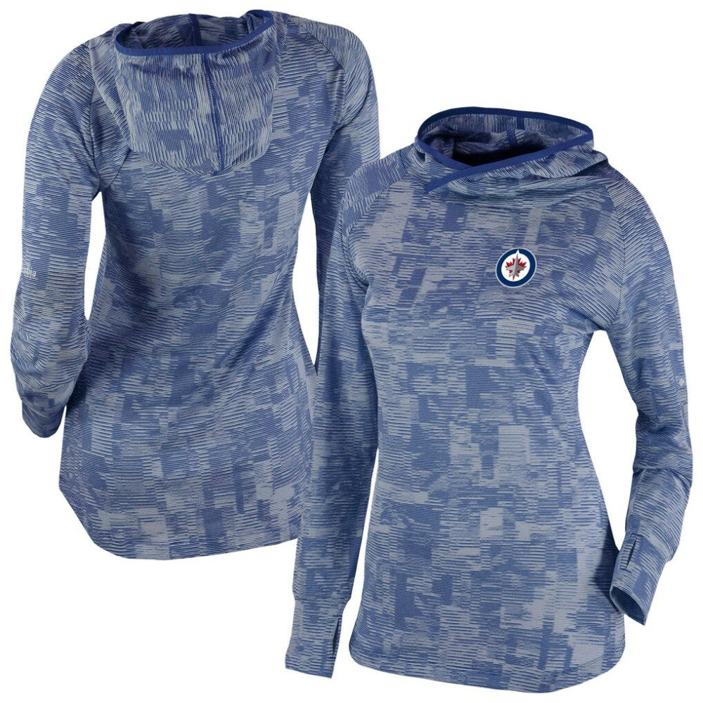 Winnipeg Jets Columbia Women's Omni-Wick Sunday Ball Pullover Hoodie Navy