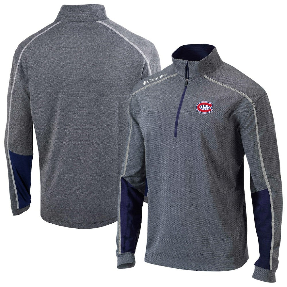 Montreal Canadiens Columbia Omni-Wick Shotgun 2.0 Quarter-Zip Pullover Top Navy