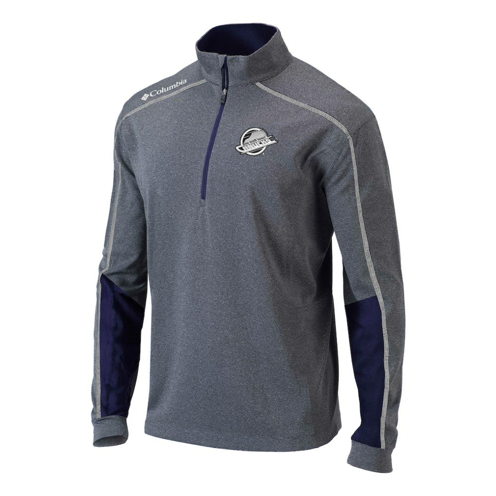 Vancouver Canucks Columbia Omni-Wick Shotgun 2.0 Quarter-Zip Pullover Top Navy