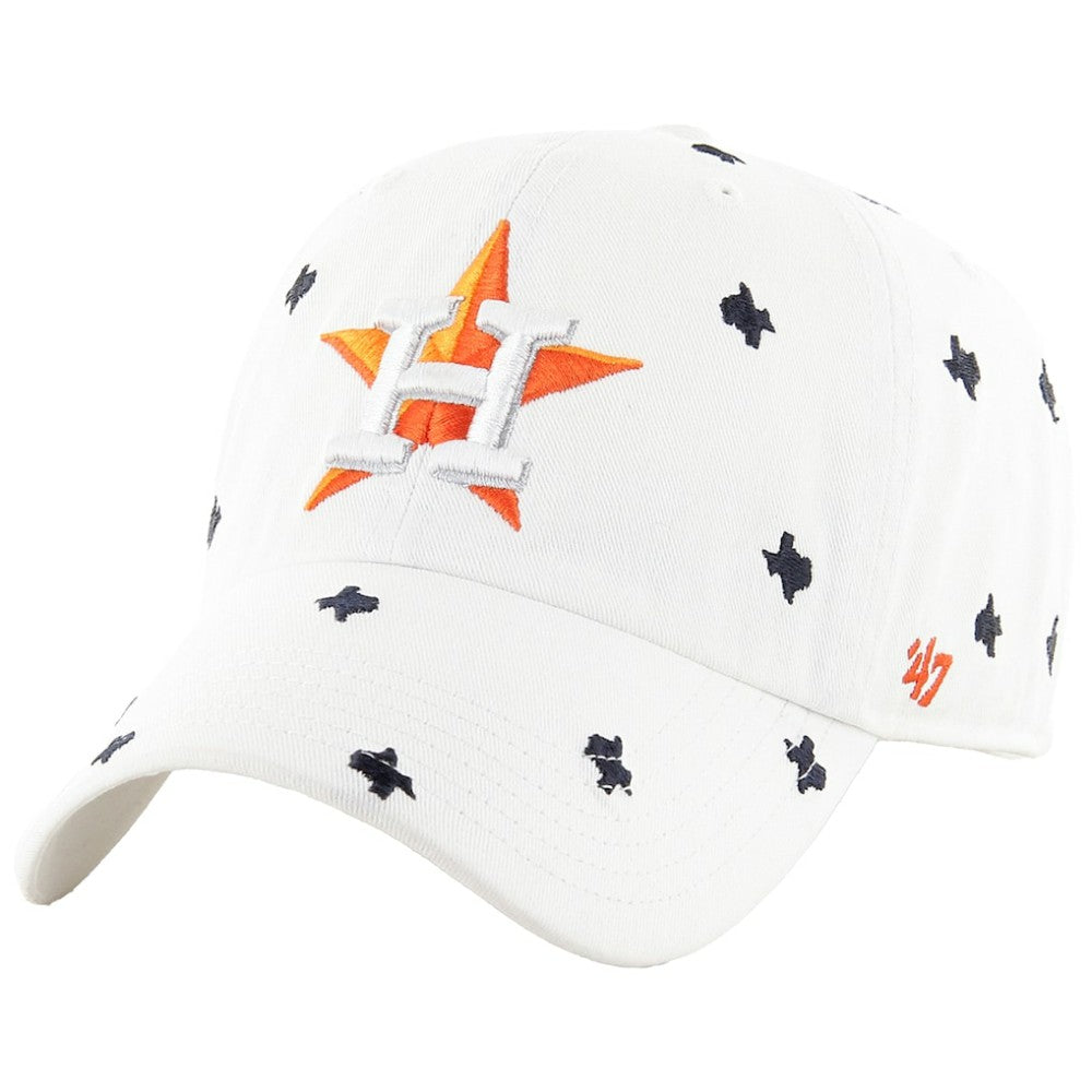 Houston Astros Women's Confetti Clean Up Adjustable Hat White | 47 brand