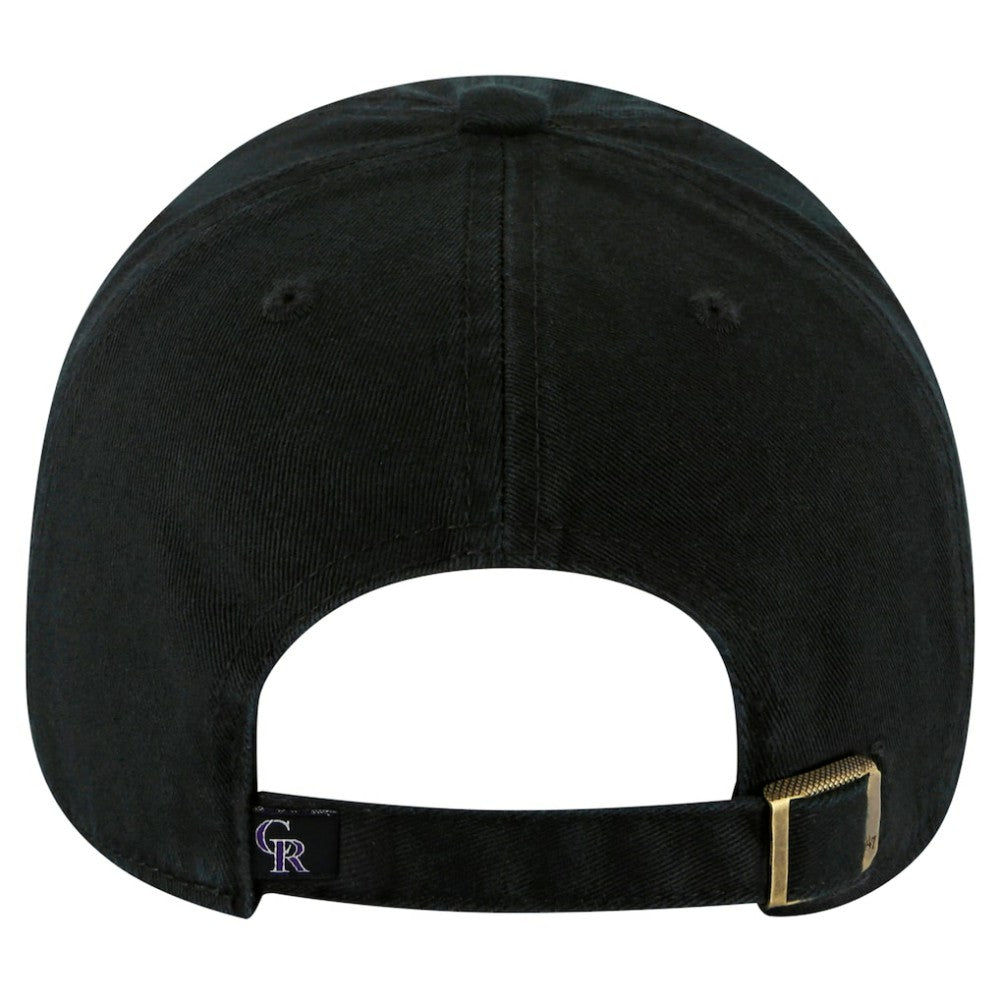 Colorado Rockies Youth Clean Up Adjustable Hat Black | 47 brand