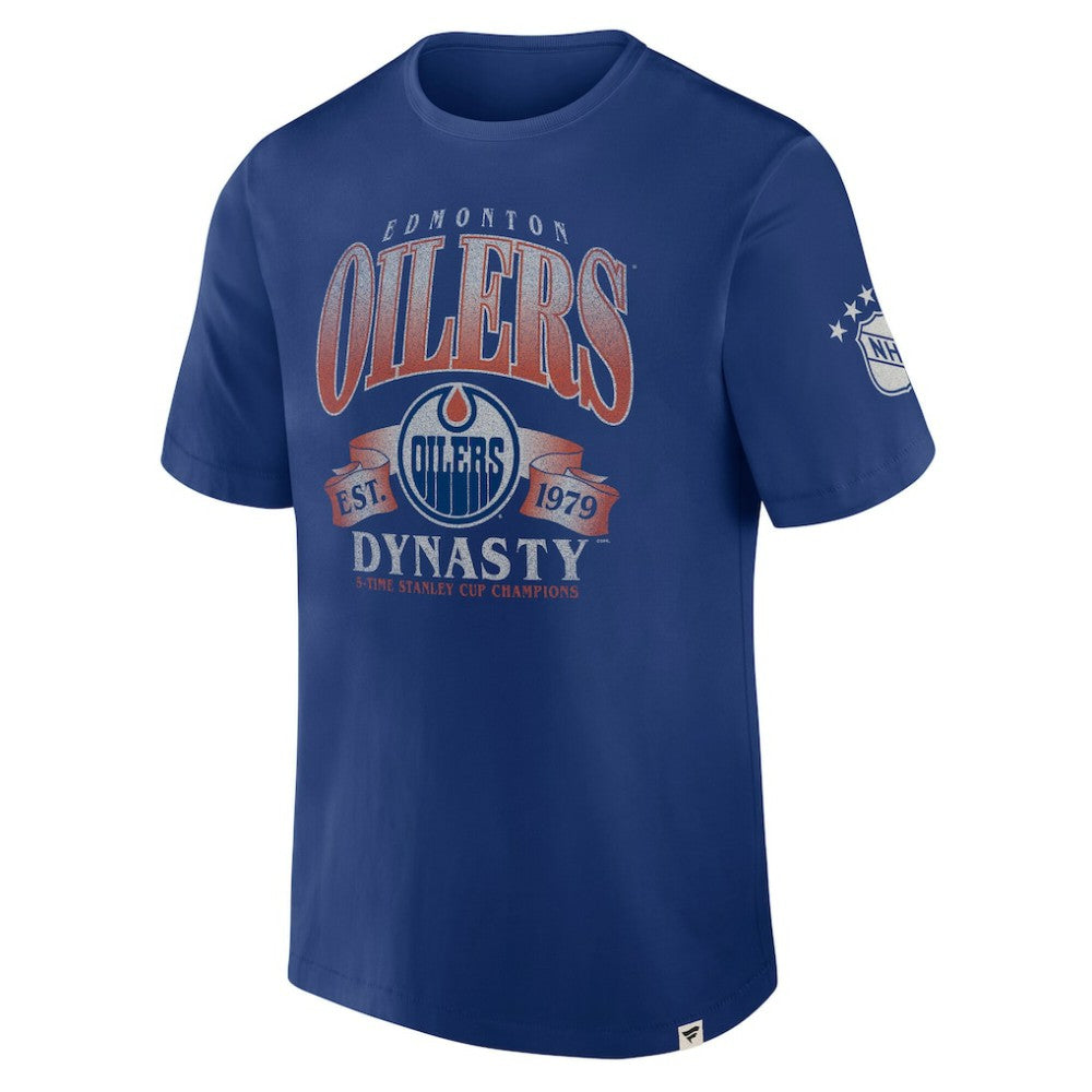 Edmonton Oilers Fanatics Decades Collection Made To Last T-Shirt Blue