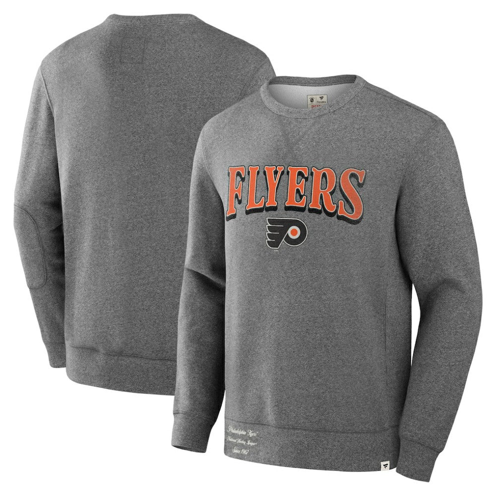 Philadelphia Flyers Fanatics Decades Collection Legendary Fleece Pullover Sweatshirt Heather Gray