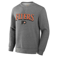 Philadelphia Flyers Fanatics Decades Collection Legendary Fleece Pullover Sweatshirt Heather Gray