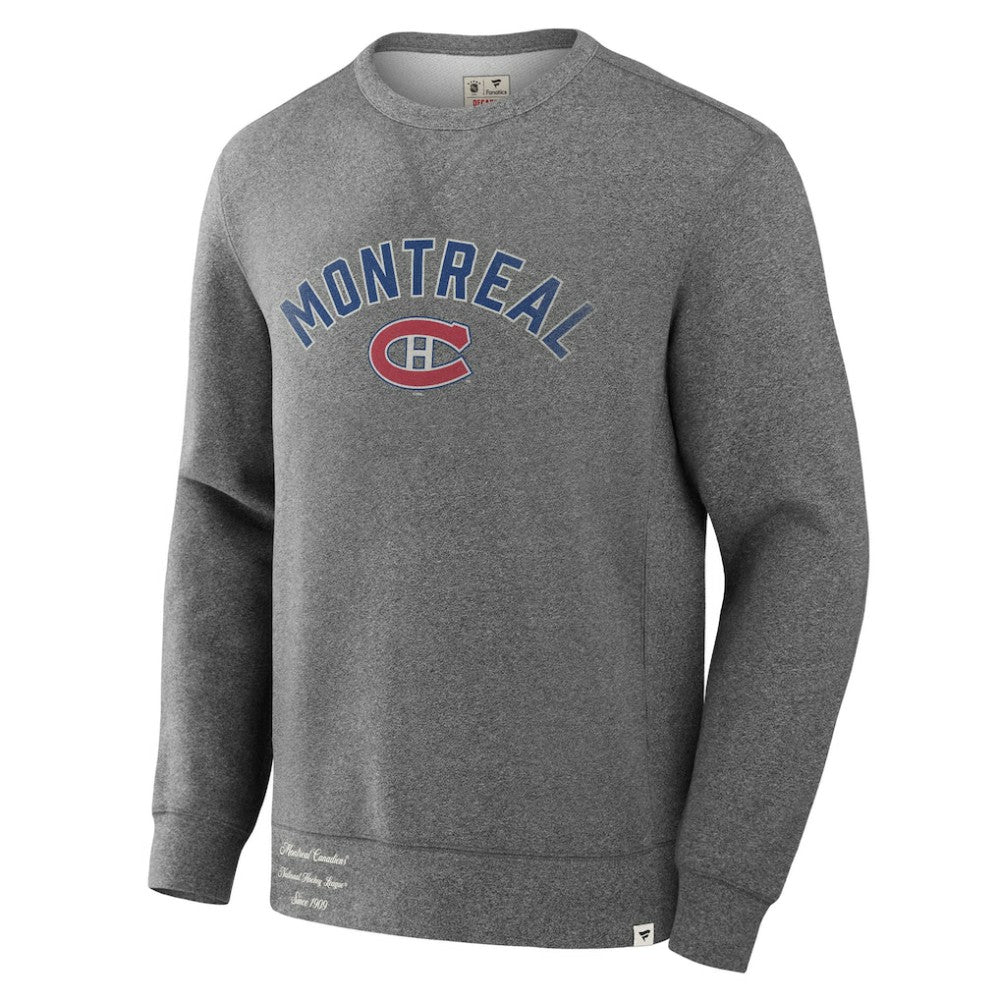 Montreal Canadiens Fanatics Decades Collection Legendary Fleece Pullover Sweatshirt Heather Gray