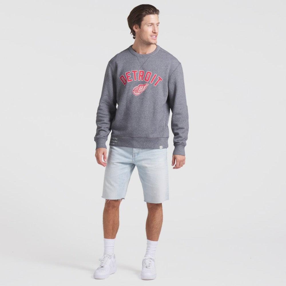 Detroit Red Wings Fanatics Decades Collection Legendary Fleece Pullover Sweatshirt Heather Gray