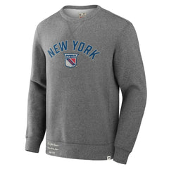 New York Rangers Fanatics Decades Collection Legendary Fleece Pullover Sweatshirt Heather Gray