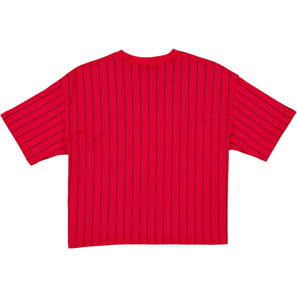 Chicago White Sox Women's 2025 City Connect Pinstripe T-Shirt Red/Black | New Era