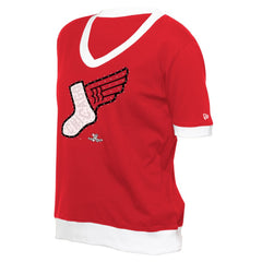 Chicago White Sox Women's 2025 City Connect Rhinestone V-Neck T-Shirt Red | New Era
