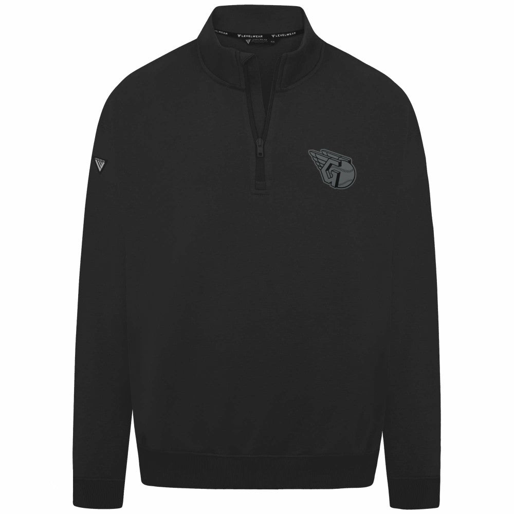 Cleveland Guardians Levelwear Murray Nightfall Quarter-Zip Top Black