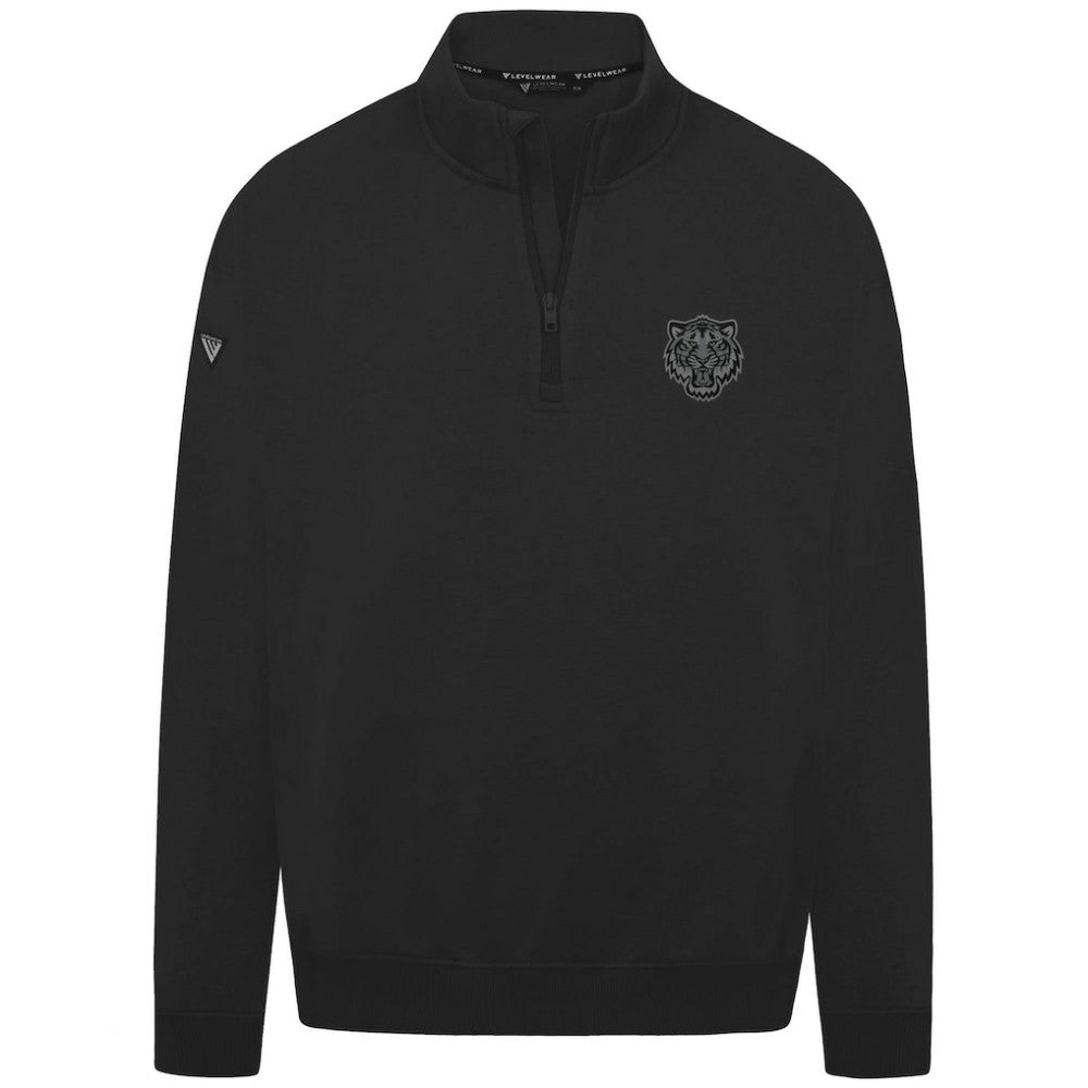 Detroit Tigers Levelwear Murray Nightfall Quarter-Zip Top Black