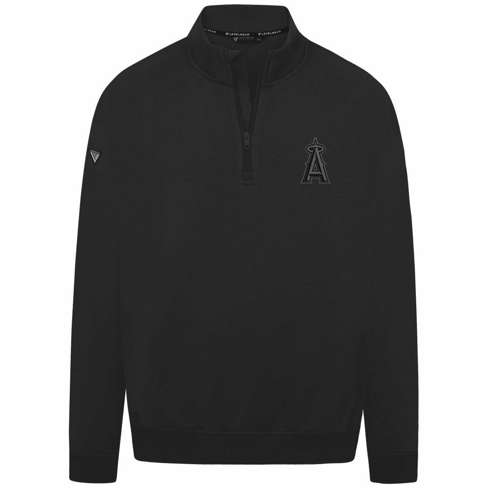 Los Angeles Angels Levelwear Murray Nightfall Quarter-Zip Top Black