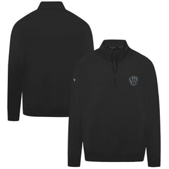 Milwaukee Brewers Levelwear Murray Nightfall Quarter-Zip Top Black