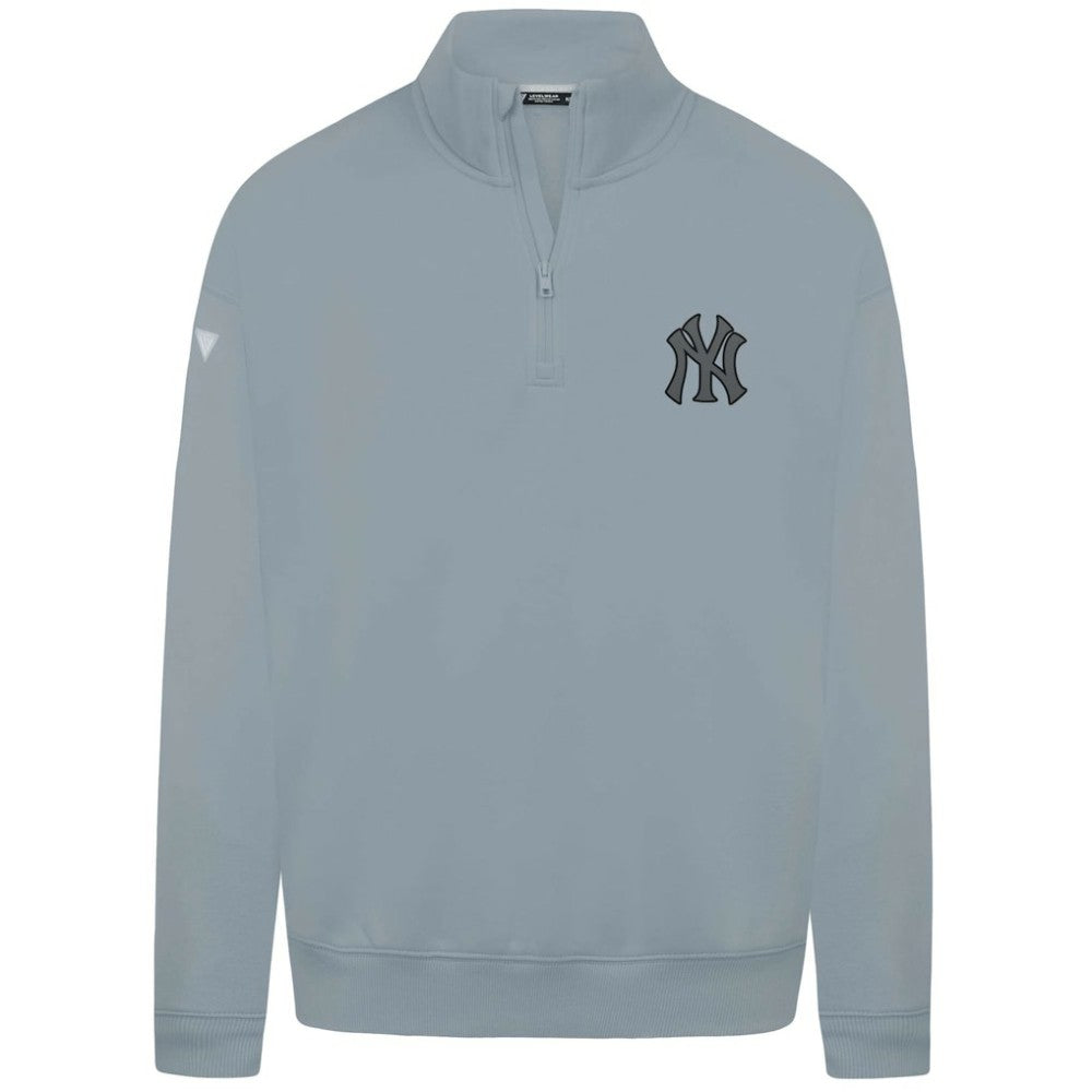 New York Yankees Levelwear Murray Nightfall Quarter-Zip Top Gray