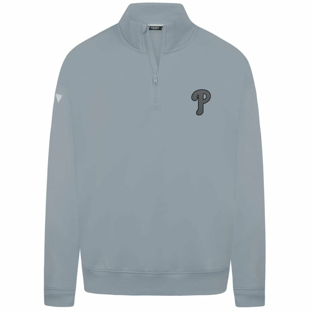 Philadelphia Phillies Levelwear Murray Nightfall Quarter-Zip Top Gray