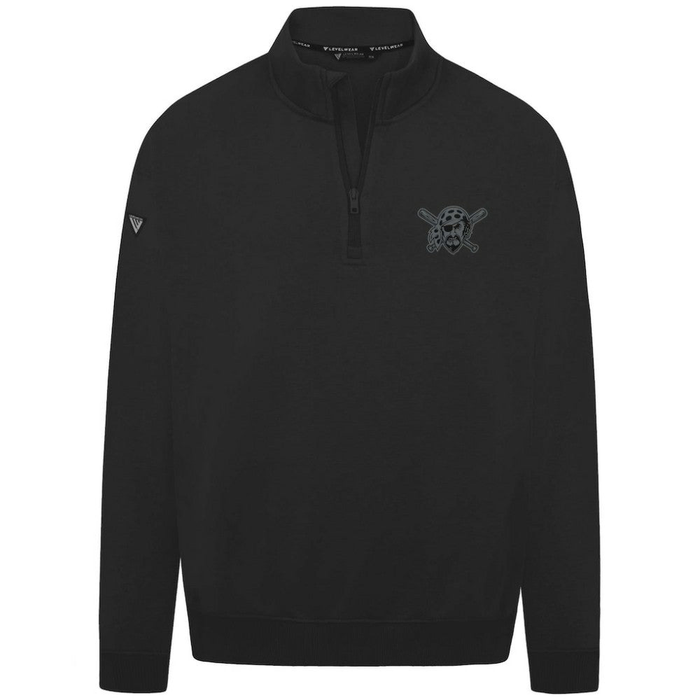 Pittsburgh Pirates Levelwear Murray Nightfall Quarter-Zip Top Black