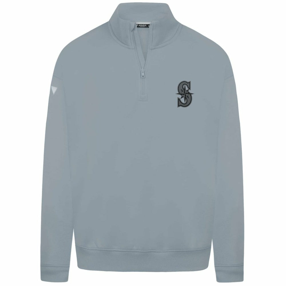 Seattle Mariners Levelwear Murray Nightfall Quarter-Zip Top Gray