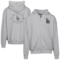 Los Angeles Dodgers Levelwear Uphill Abyssal Full-Zip Hoodie Gray