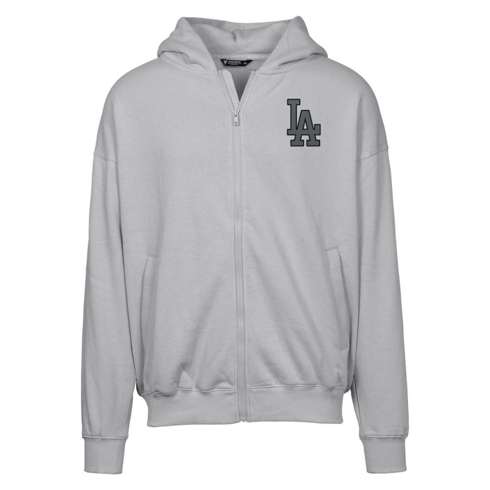 Los Angeles Dodgers Levelwear Uphill Abyssal Full-Zip Hoodie Gray