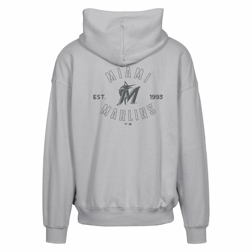 Miami Marlins Levelwear Uphill Abyssal Full-Zip Hoodie Gray