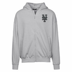 New York Mets Levelwear Uphill Abyssal Full-Zip Hoodie Gray