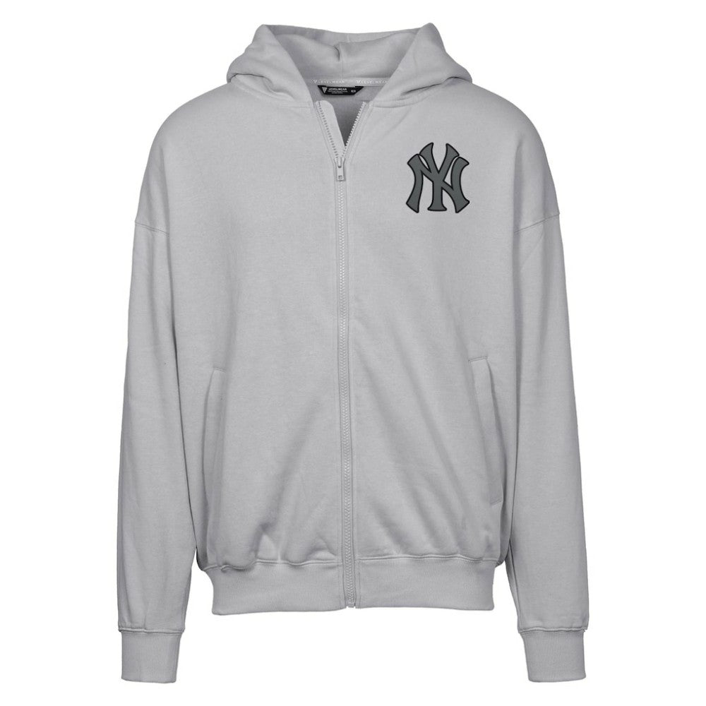 New York Yankees Levelwear Uphill Abyssal Full-Zip Hoodie Gray