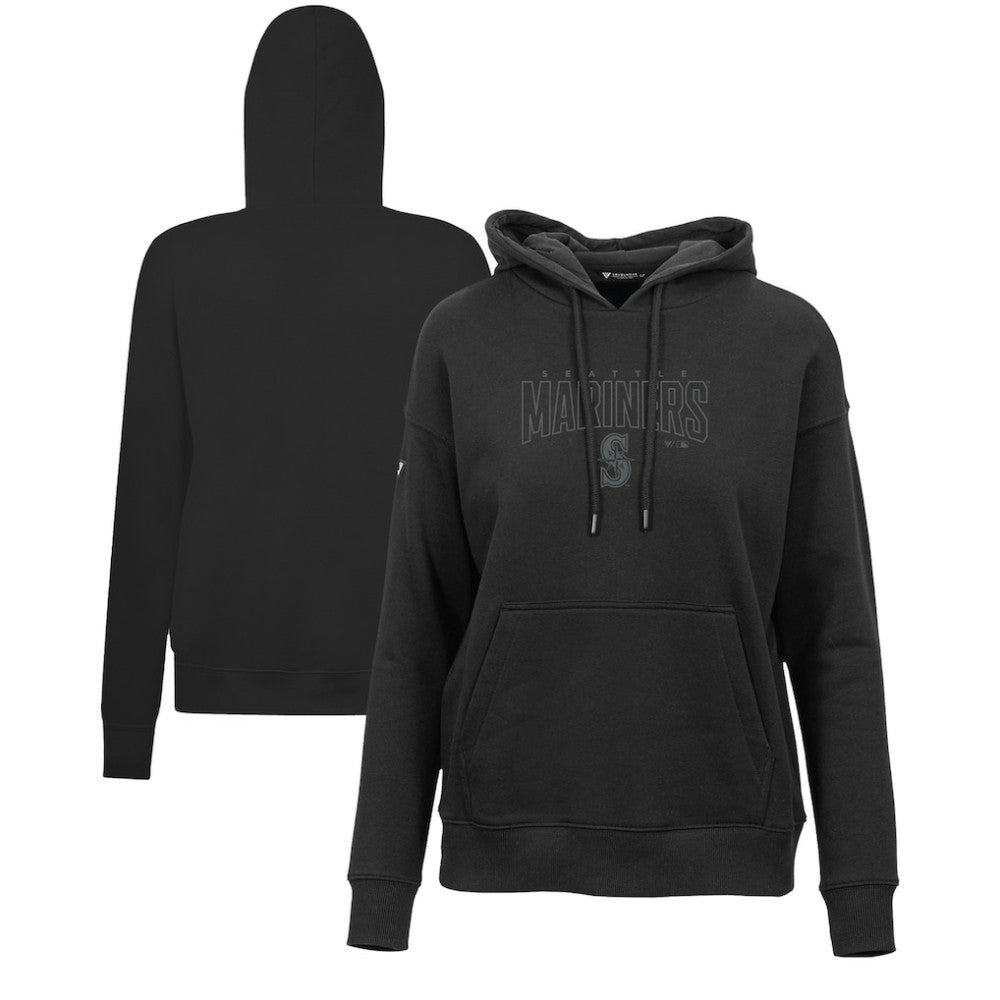 Seattle Mariners Levelwear Women's Adorn Darkmoon Pullover Hoodie Black