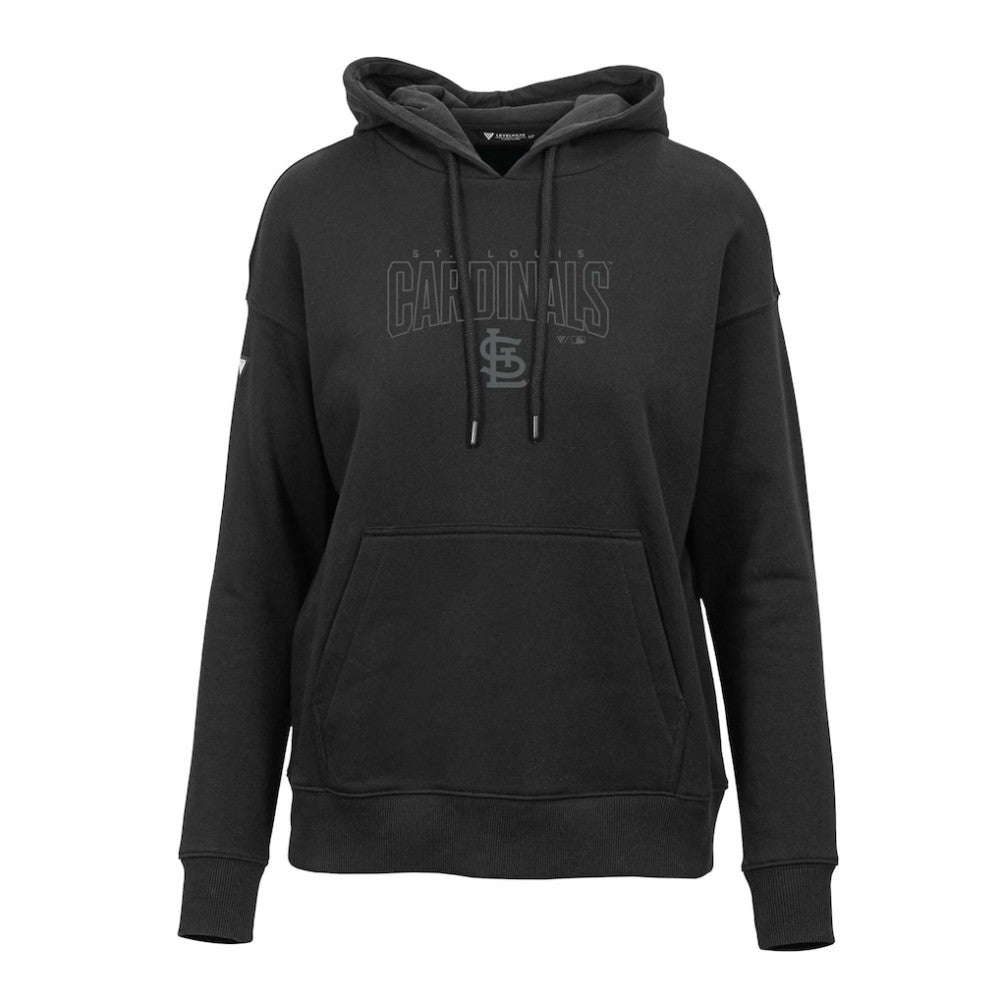 St. Louis Cardinals Levelwear Women's Adorn Darkmoon Pullover Hoodie Black