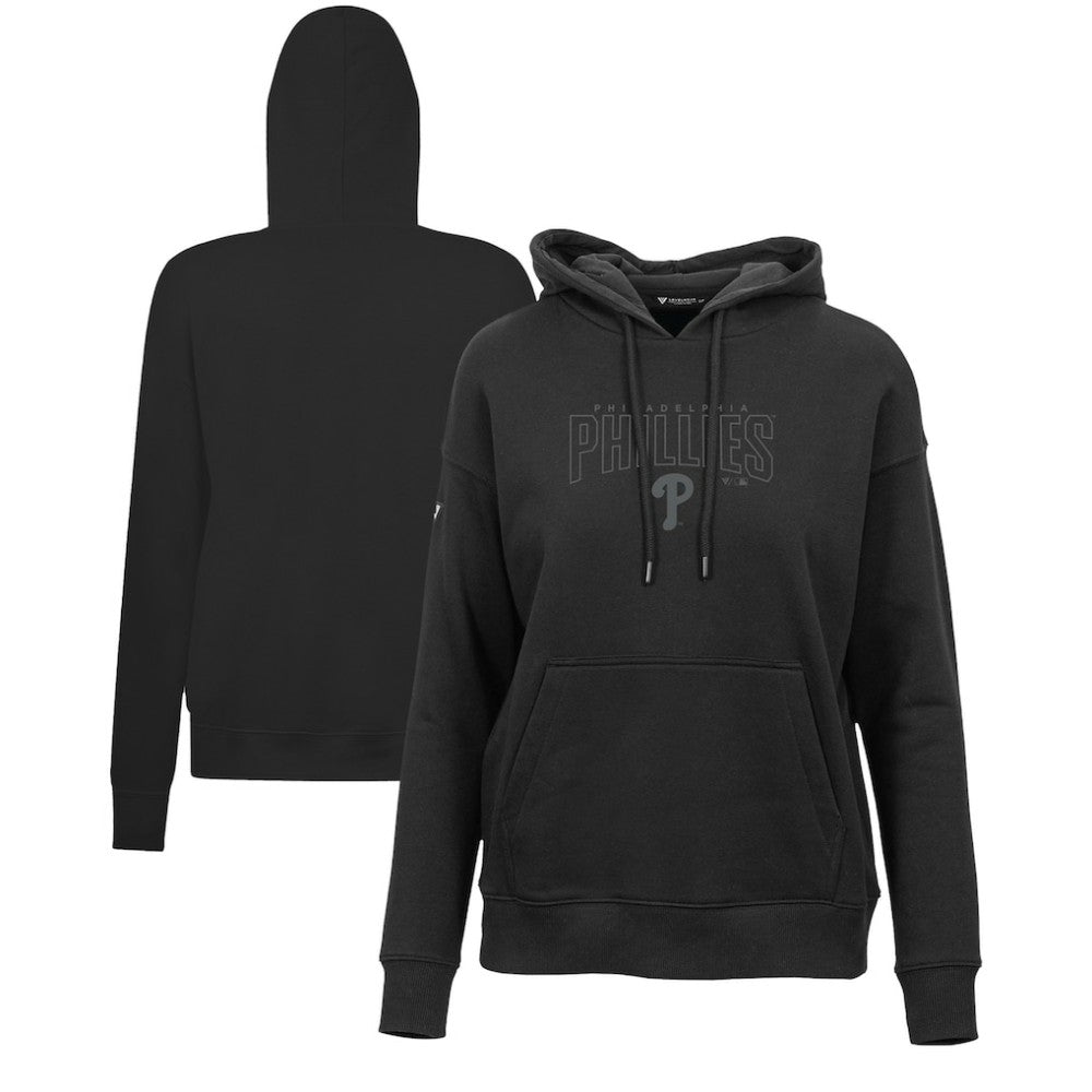 Philadelphia Phillies Levelwear Women's Adorn Darkmoon Pullover Hoodie Black
