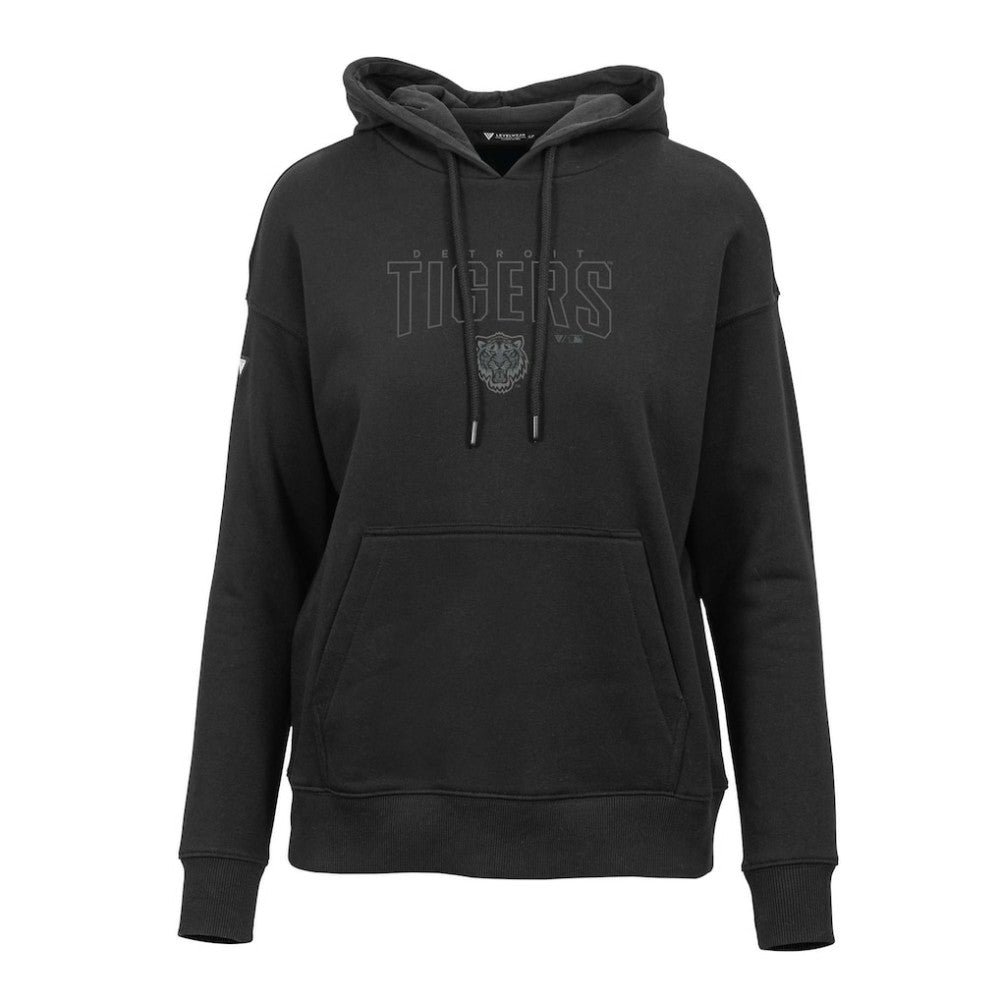 Detroit Tigers Levelwear Women's Adorn Darkmoon Pullover Hoodie Black