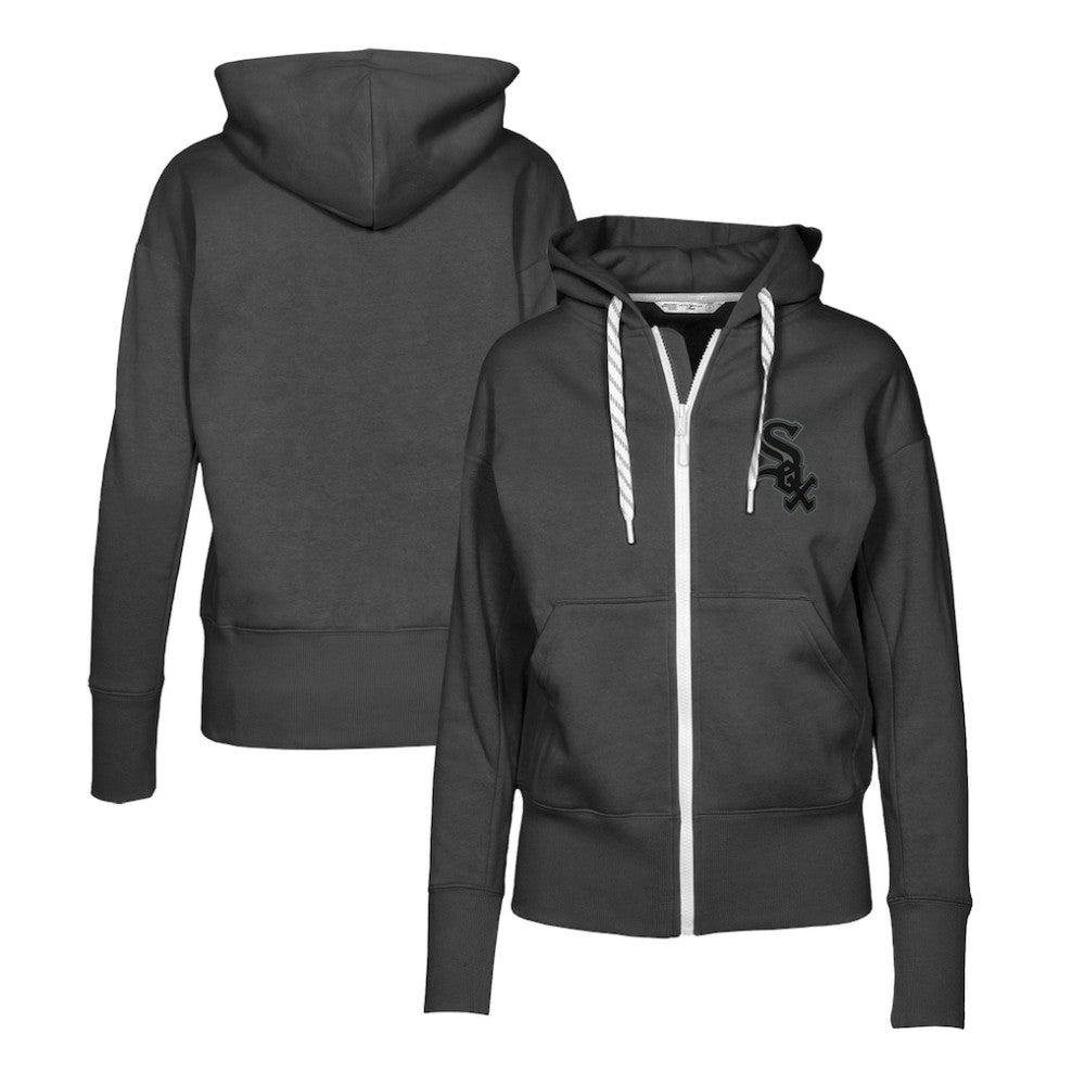 Chicago White Sox Levelwear Women's Gardinia Nightfall Full-Zip Hoodie Black