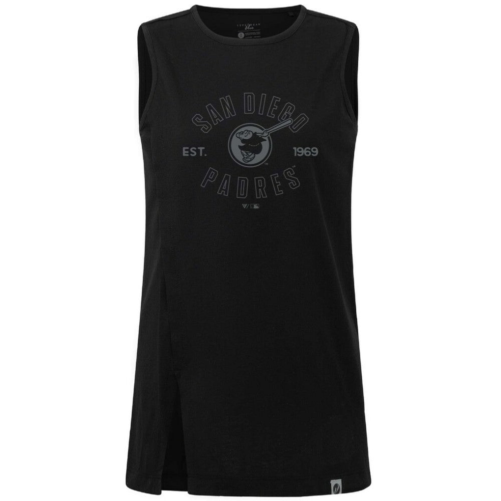 San Diego Padres Levelwear Women's Influx Abyssal Tank Top Black
