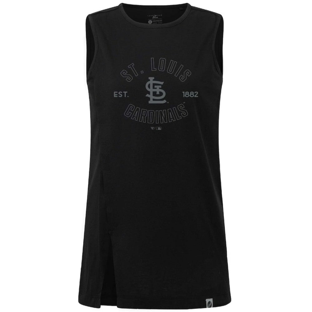 St. Louis Cardinals Levelwear Women's Influx Abyssal Tank Top Black
