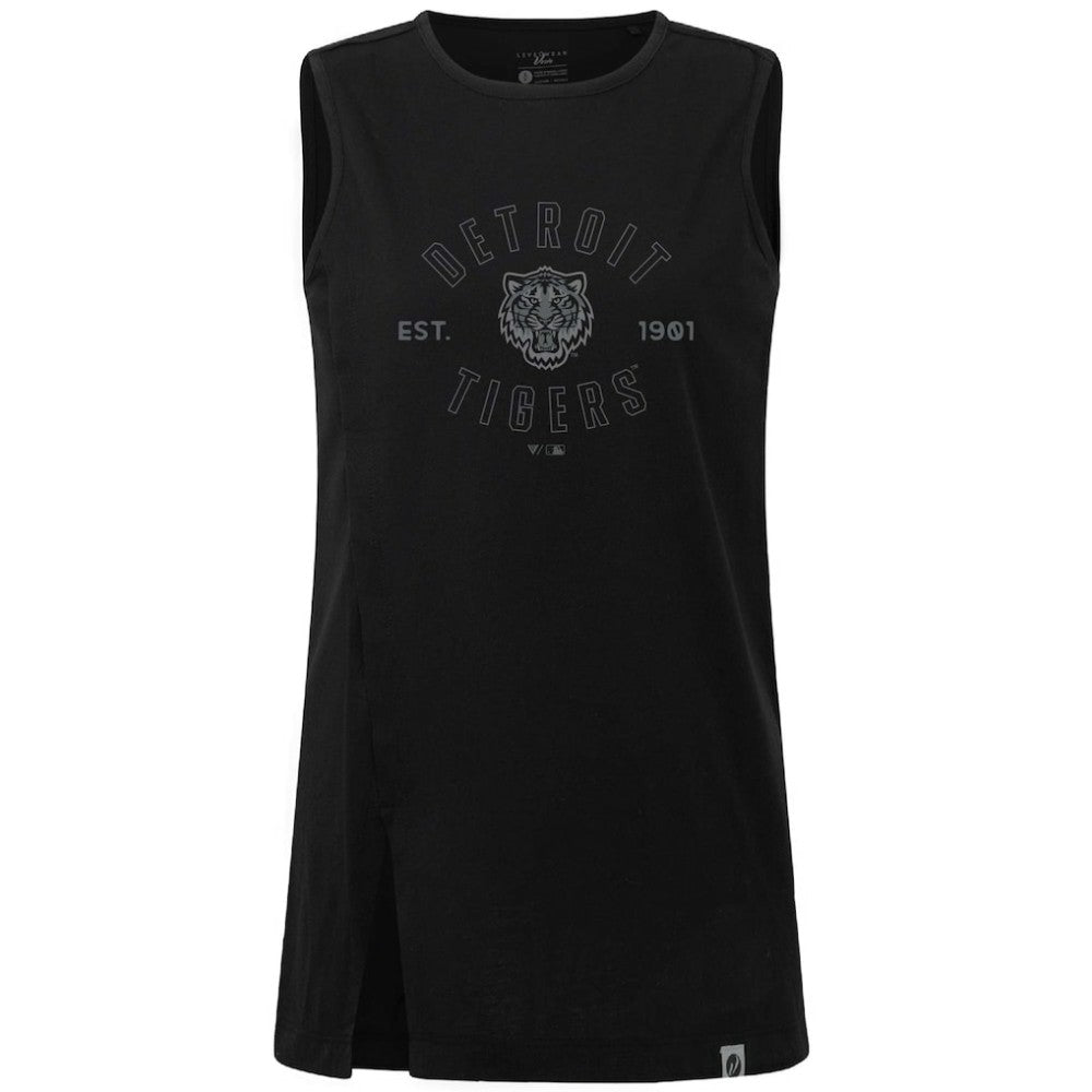 Detroit Tigers Levelwear Women's Influx Abyssal Tank Top Black